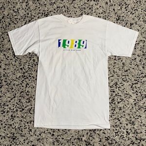 Active Ride Shop ARS White Short Sleeve 1989 Graphic Tee Shirt Size Small